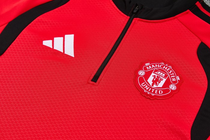 26-27 Manchester United High Quality Half Pull Tracksuit
