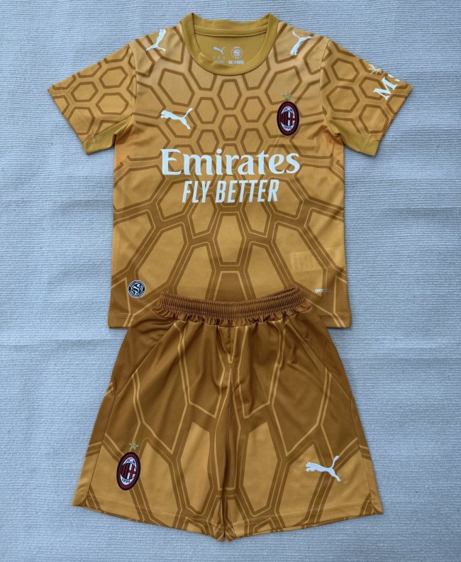 26-27 AC Milan Goalkeeper Kids Soccer Jersey