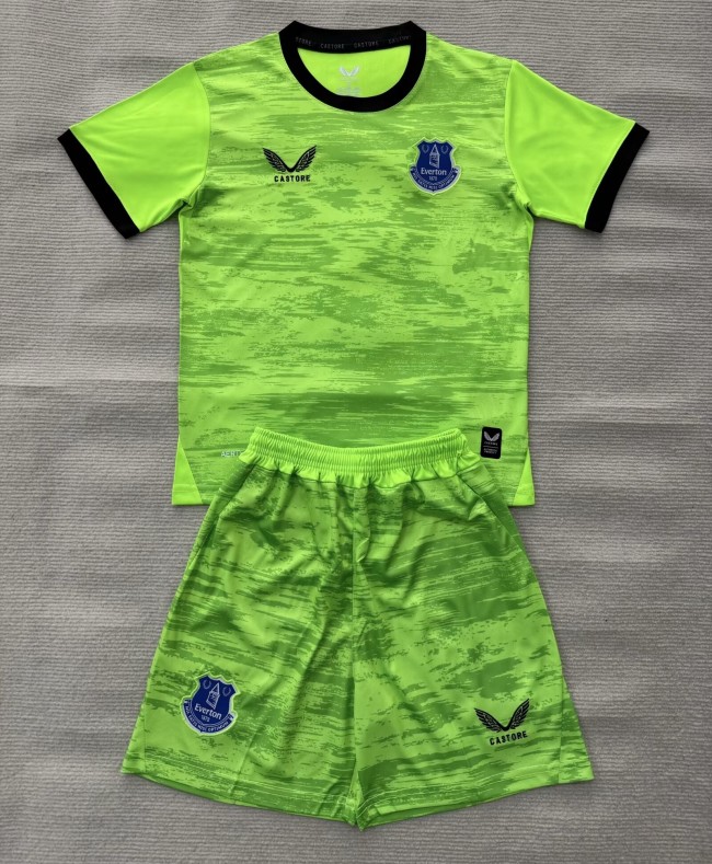 26-27 Everton Green GoalKeeper Kids Soccer Jersey