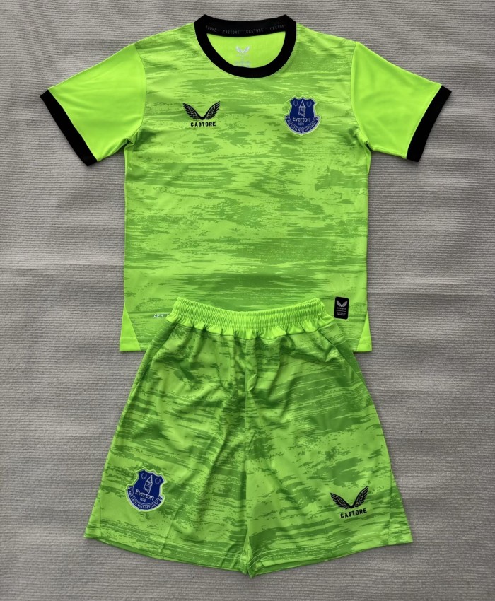 26-27 Everton Green GoalKeeper Kids Soccer Jersey