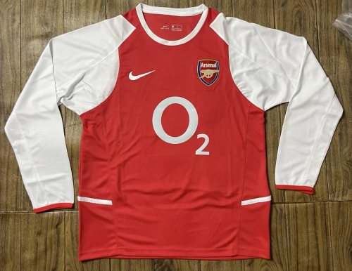 2002-2004 Arsenal Home Long Sleeve Retro Soccer Jersey