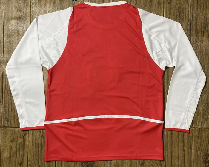 2002-2004 Arsenal Home Long Sleeve Retro Soccer Jersey