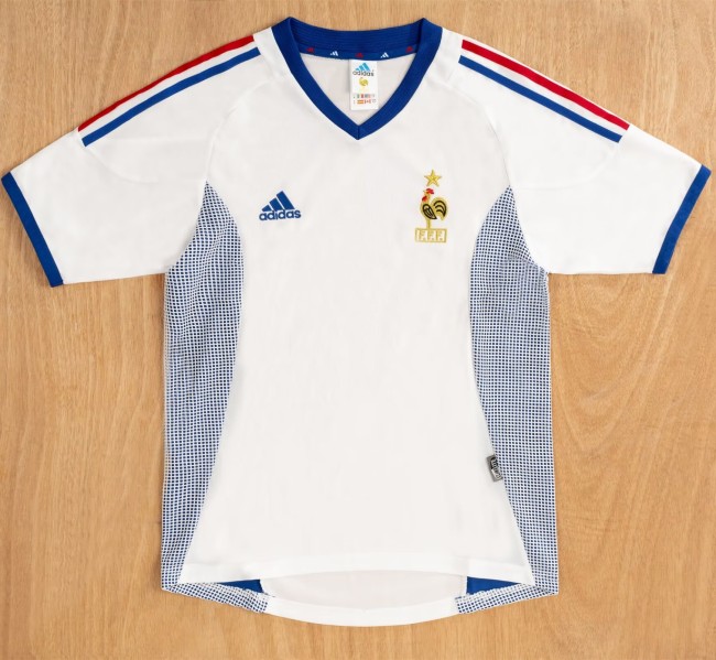 2002 France Away Retro Soccer Jersey