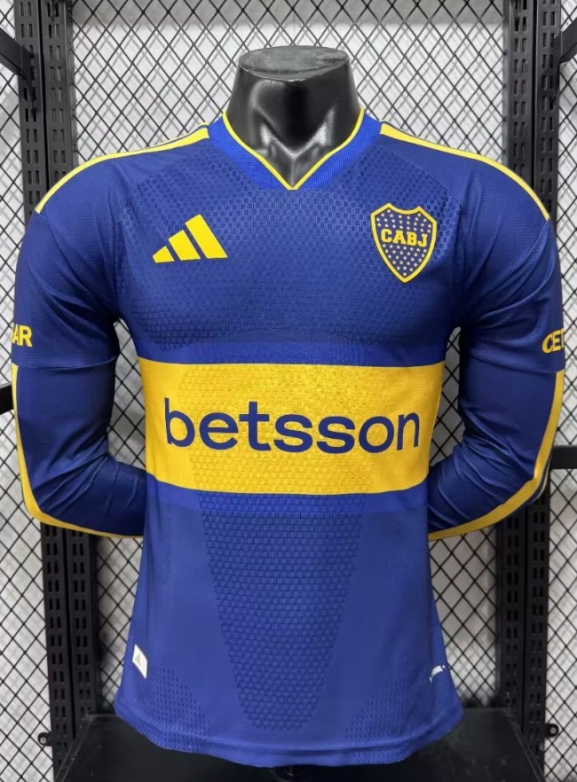 26-27 Boca Juniors Home Long Sleeve Player Version Soccer Jersey*长袖球员