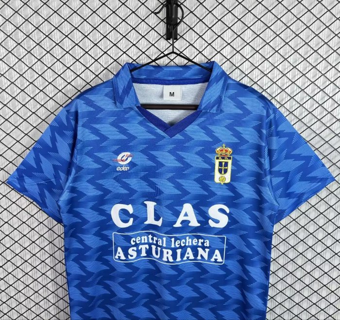 1989-1990 Real Oviedo Home Retro Soccer Jersey