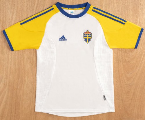 2002 Sweden Away Retro Soccer Jersey