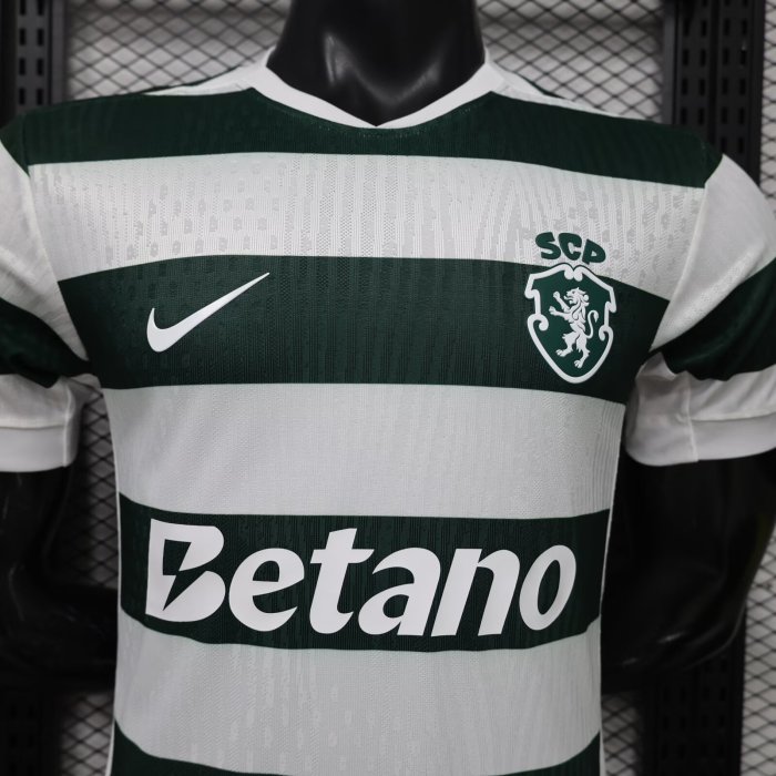 26-27 Sporting Lisbon Home Player Version Soccer Jersey