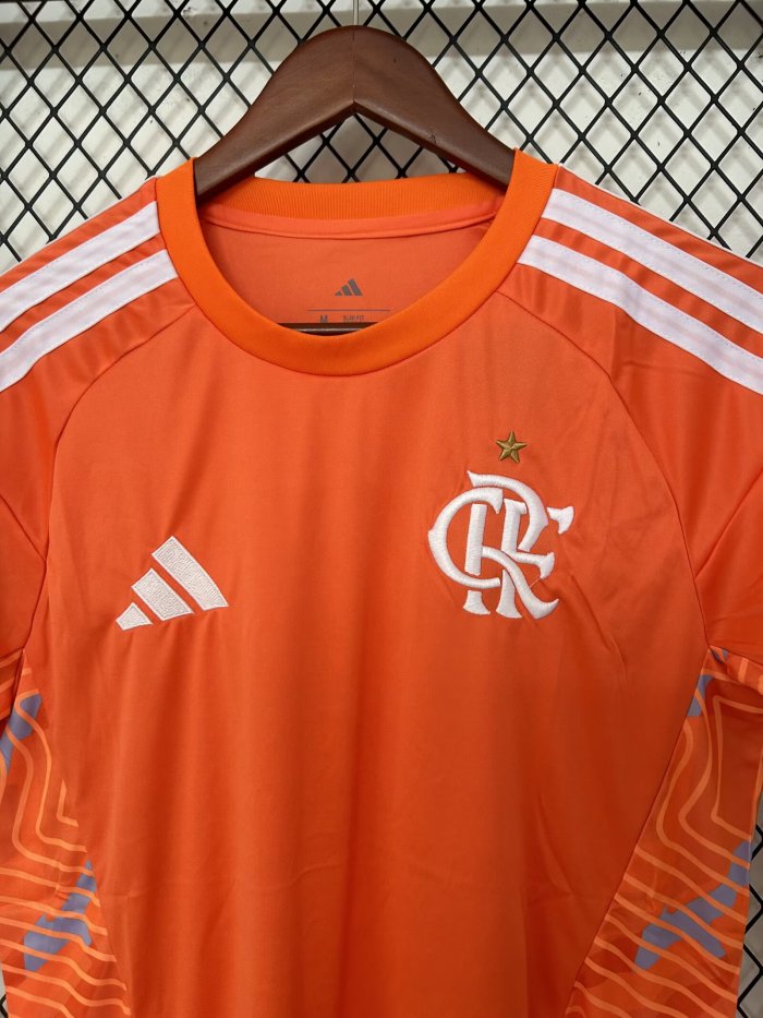 26-27 Flamengo Orange GoalKeeper Fans Soccer Jersey