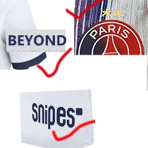26-27 PSG Away Embroidered Version Fans Soccer Jersey