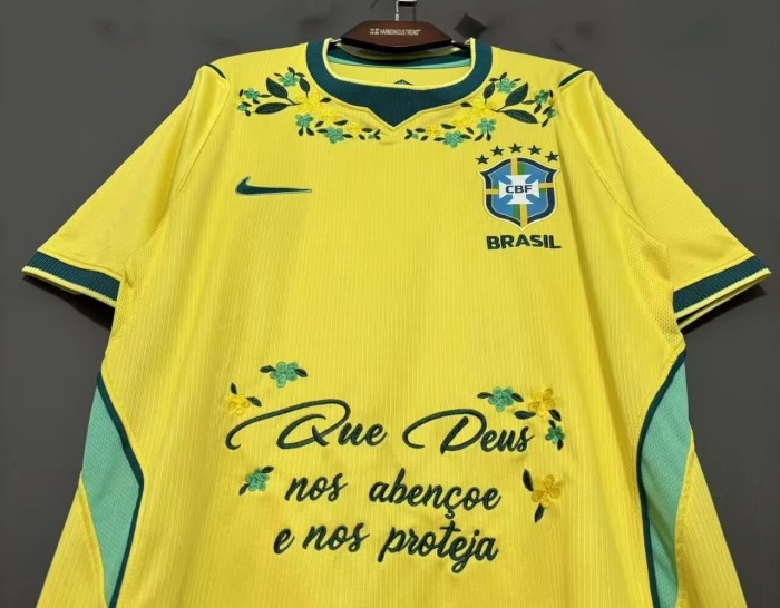 2026 Brazil Embroidered Version Fans Soccer Jersey
