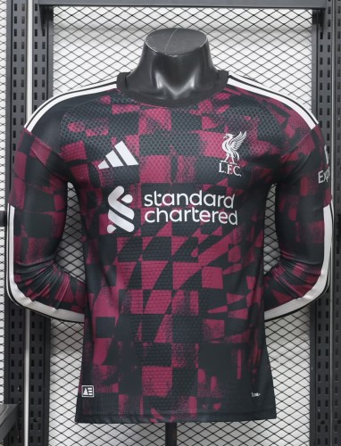 26-27 Liverpool Third Long Sleeve Player Version Soccer Jersey*长袖球员