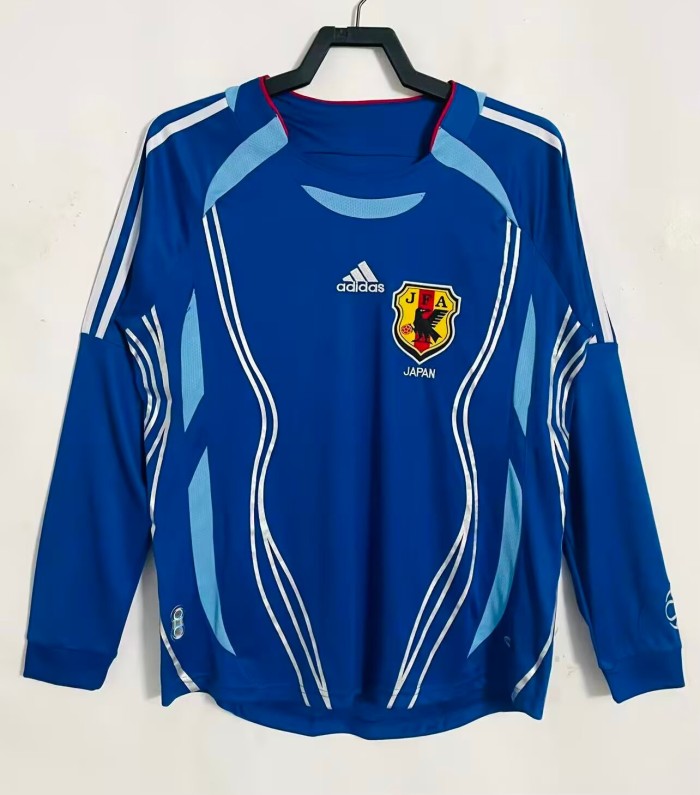 2006 Japan Home Long Sleeve Retro Soccer Jersey
