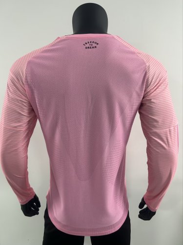 26-27 Inter Miami Home Long Sleeve Player Version Soccer Jersey*长袖球员