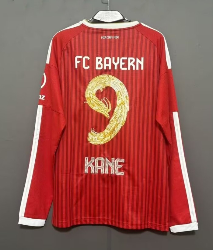 26-27 Bayern Home Embroidered Version Long Sleeve Fans Soccer Jersey (长袖)
