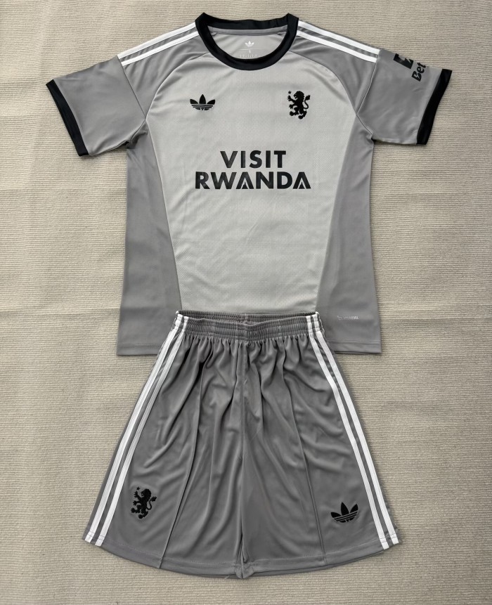 26-27 Aston Villa Gray GoalKeeper Kids Soccer Jersey