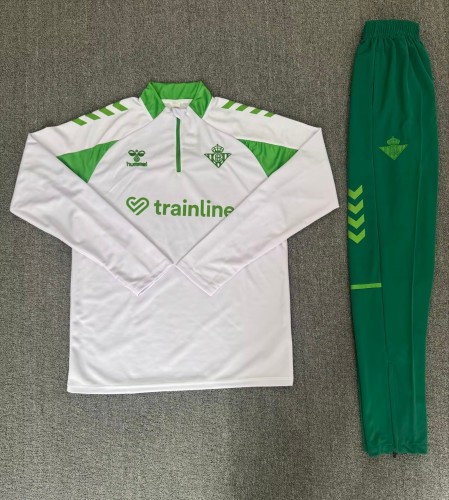 26-27 Real Betis High Quality Half Pull Tracksuit