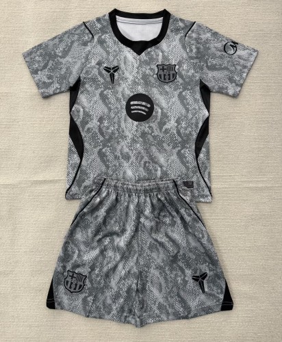 26-27 BAR Gray Goalkeeper Kids Soccer Jersey