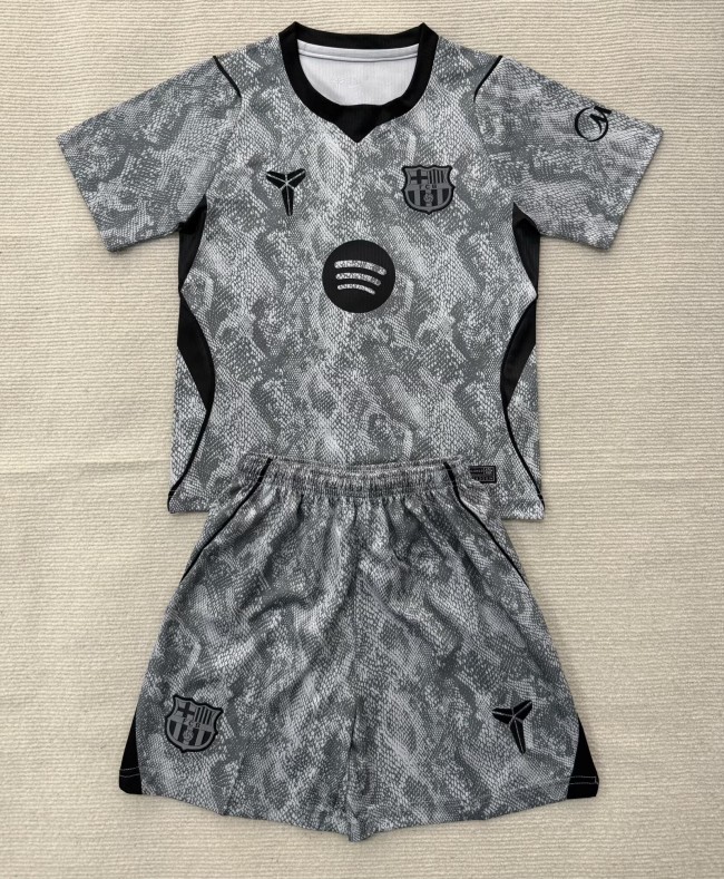 26-27 BAR Gray Goalkeeper Kids Soccer Jersey