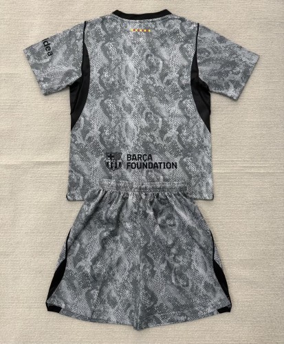 26-27 BAR Gray Goalkeeper Kids Soccer Jersey