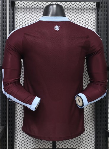 26-27 Aston Villa Home Long Sleeve Player Version Soccer Jersey*长袖球员