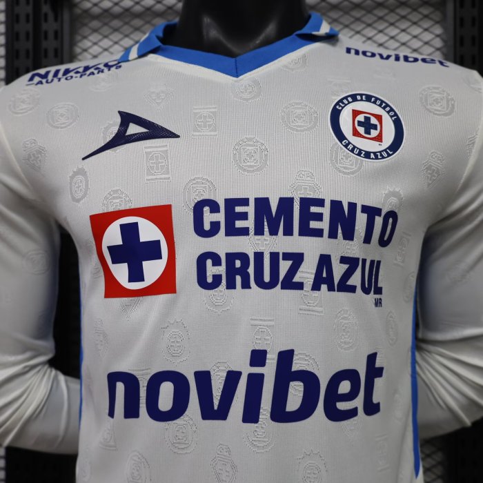 26-27 Cruz Azul Away Long Sleeve Player Version Soccer Jersey*长袖球员