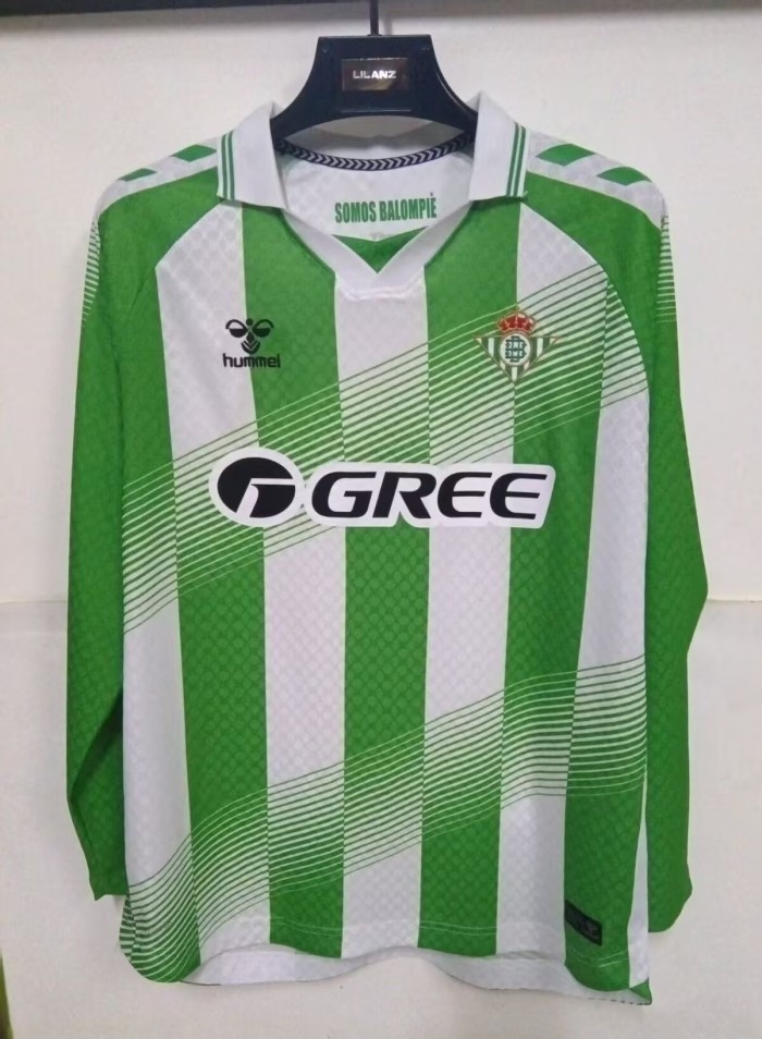 26-27 Real Betis Home Long Sleeves Fans Soccer Jersey (长袖)