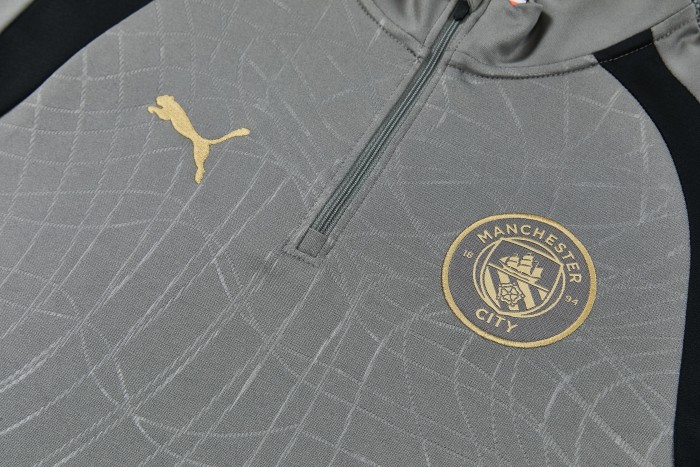 26-27 Manchester City High Quality Half Pull Tracksuit