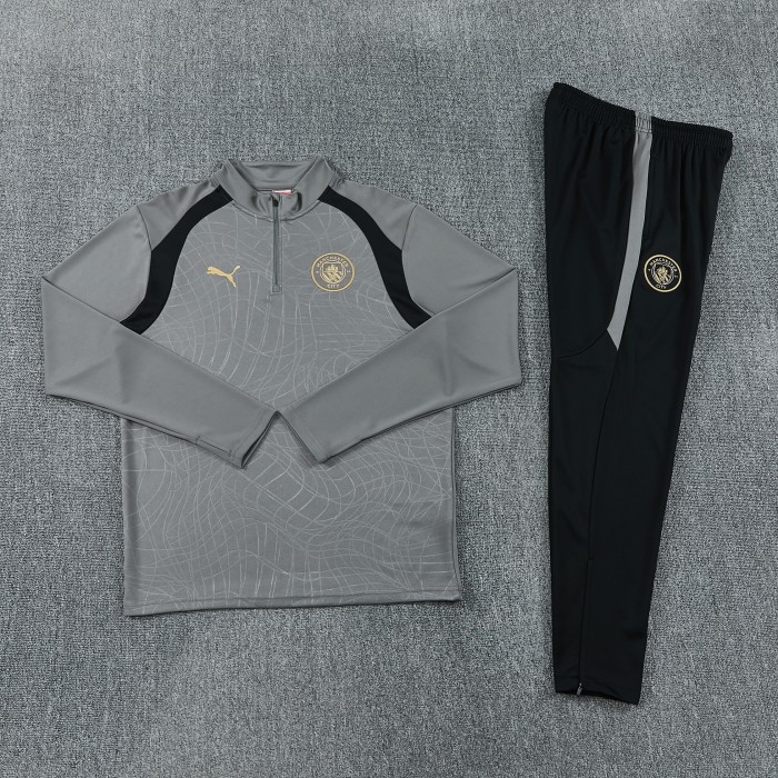 26-27 Manchester City High Quality Half Pull Tracksuit