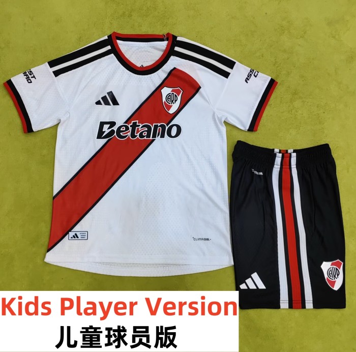 26-27 River Plate Home Kids Player Version Soccer Jersey (球员童装)