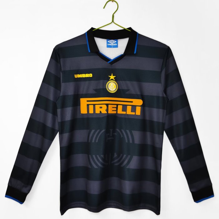 1997-1998 Inter Milan  Long Sleeve Retro Soccer Jersey