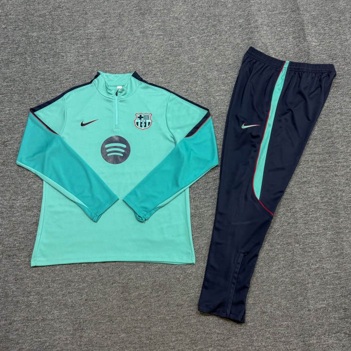 26-27 Barcelona High Quality Kids Half Pull Tracksuit