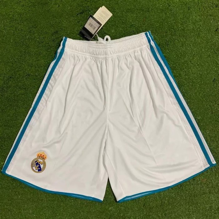 2017-2018 Real Madrid White Retro Shorts Pants