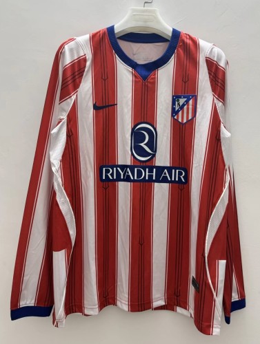 26-27 Atlético Madrid Home Long Sleeves Fans Soccer Jersey (长袖)