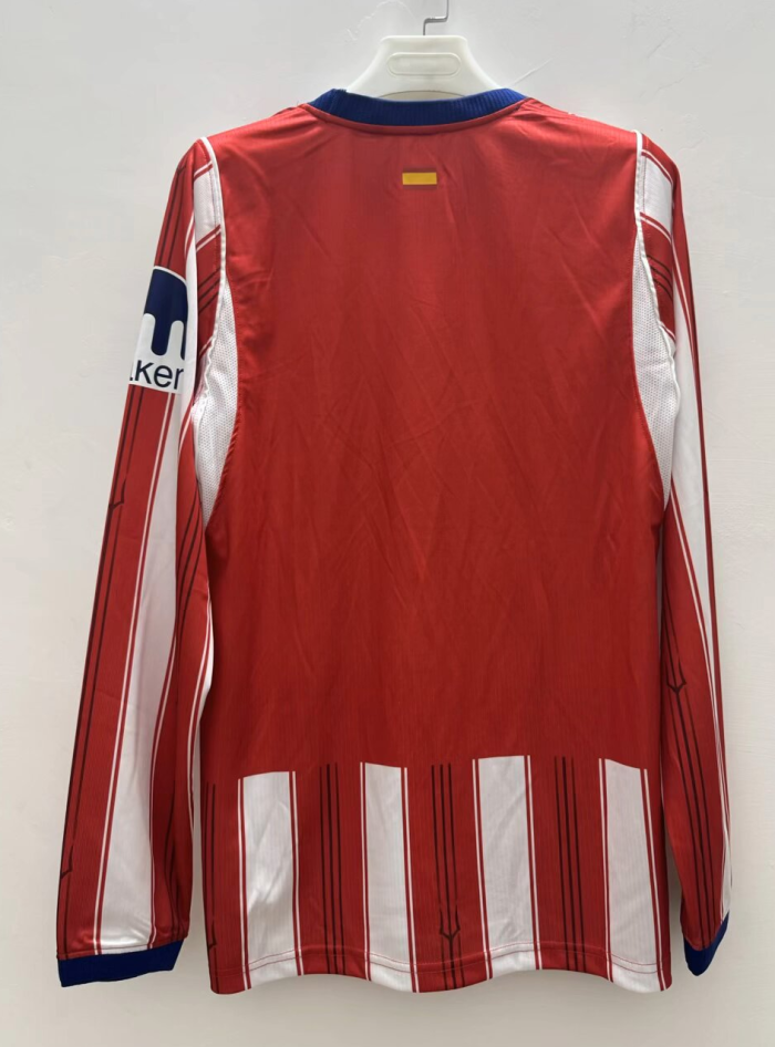 26-27 Atlético Madrid Home Long Sleeves Fans Soccer Jersey (长袖)