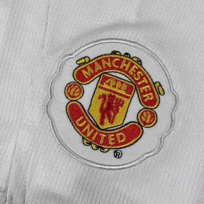 2007-2008 Manchester United White Retro Shorts Pants