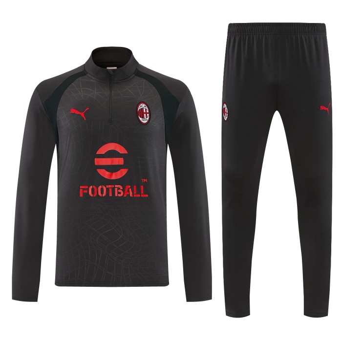26-27 AC Milan High Quality Half Pull Tracksuit