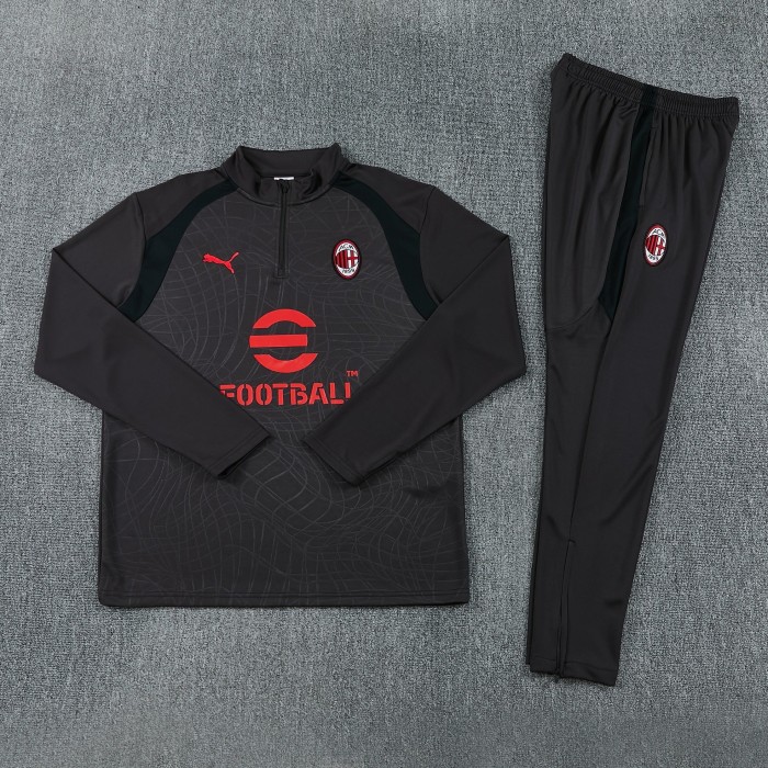 26-27 AC Milan High Quality Half Pull Tracksuit