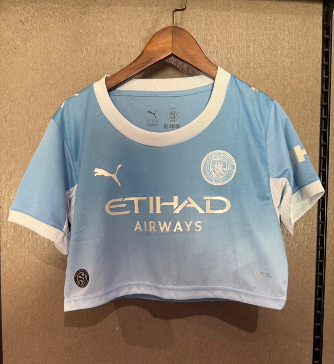 26-27 Manchester City Home Women Cheerleading Short-sleeved (女)