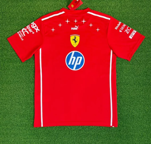 2026 Ferrari New Pattern Heat Transfer Printing Short Sleeve Racing Suit