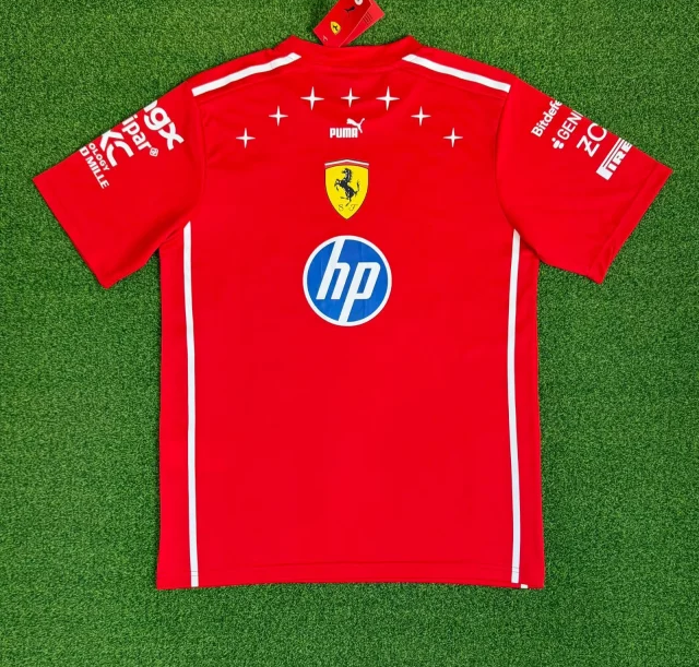2026 Ferrari New Pattern Heat Transfer Printing Short Sleeve Racing Suit