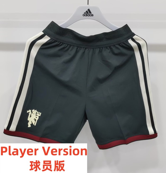 26-27 Manchester United Third Black Player Version Shorts Pants