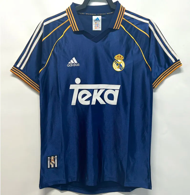 1998-1999 Real Madrid Away Retro Soccer Jersey