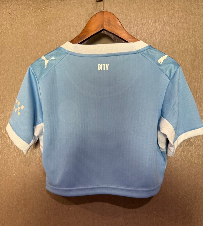 26-27 Manchester City Home Women Cheerleading Short-sleeved (女)