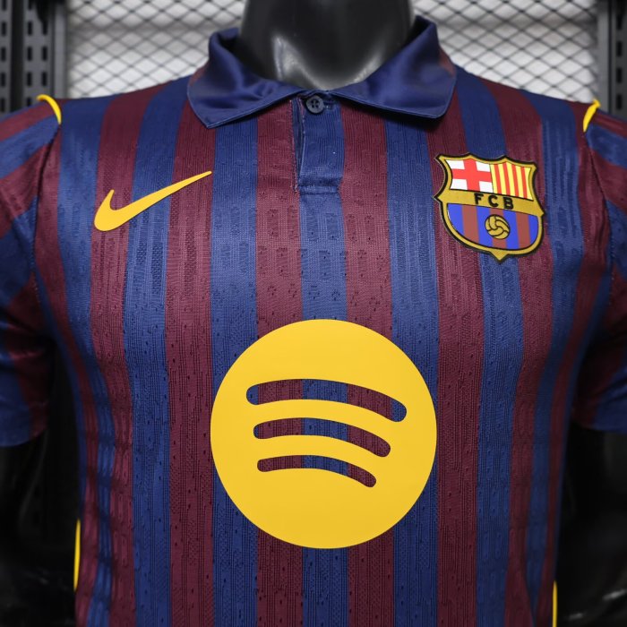 27-28 Barcelona Home Player Version Soccer Jersey