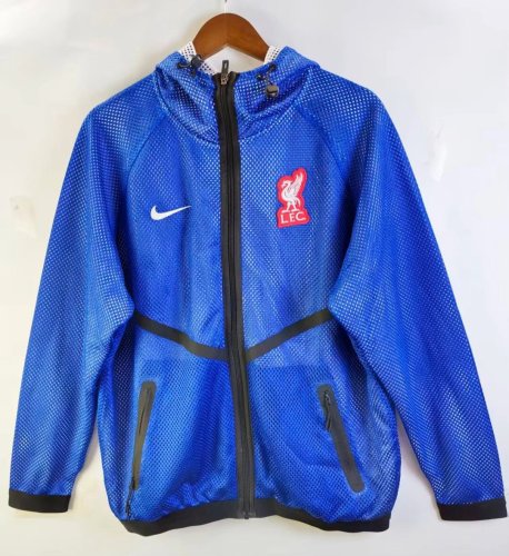 26-27 Liverpool Blue Pre-Competition Training Windbreaker