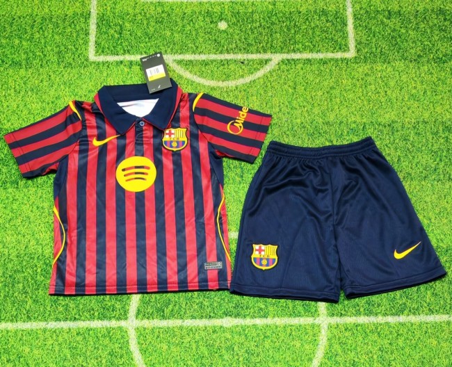 27-28 Barcelona Home Kids Soccer Jersey