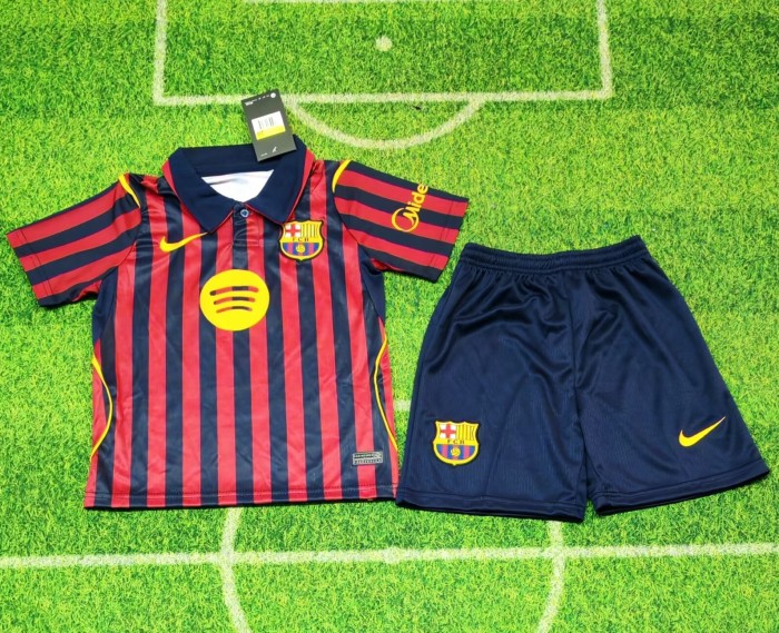 27-28 Barcelona Home Kids Soccer Jersey