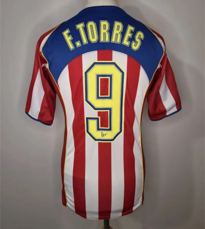 2004-2005 Atlético Madrid Home Retro Soccer Jersey
