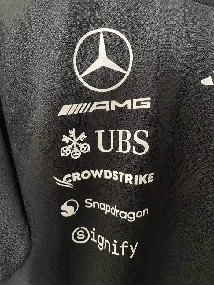 2026 F1 Benz New Pattern Short Sleeve Racing Suit