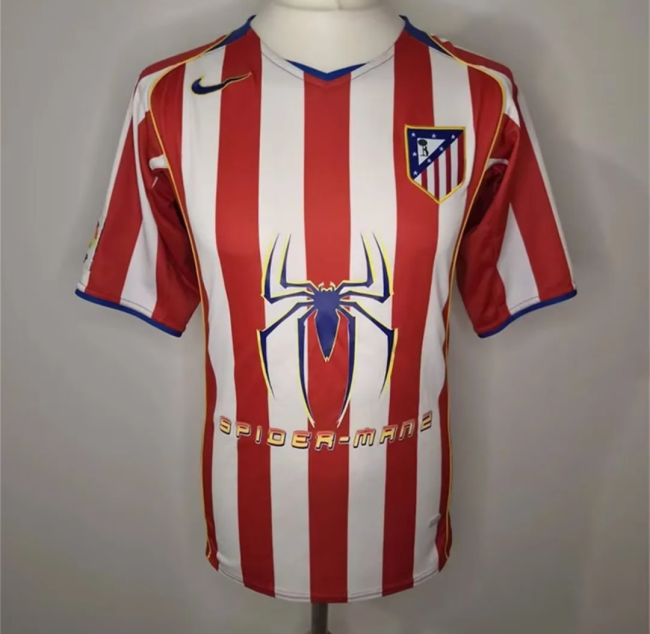 2004-2005 Atlético Madrid Home Retro Soccer Jersey